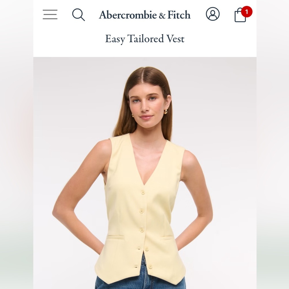 NWT Abercrombie easy tailored vest